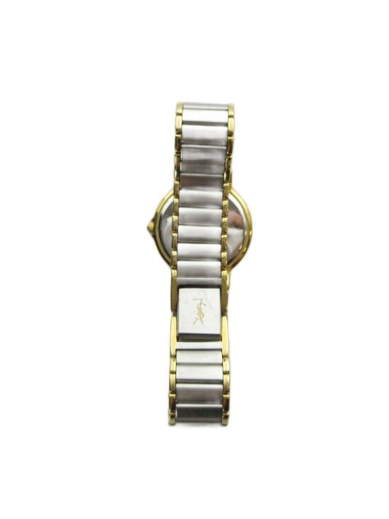 Saint Laurent 2200 Watch Quartz Logo Silver